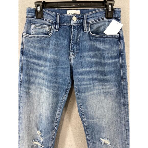 New Frame Jeans Mens 28 L'Homme Slim Blue LMH785BLWR Cotton 5 Pocket - Picture 2 of 13